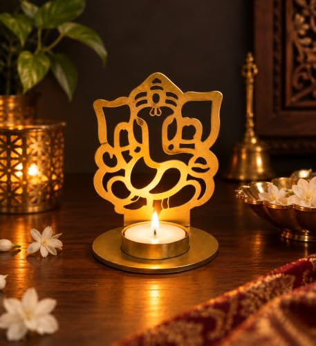 eCraftIndia Golden Lord Ganesha Shadow