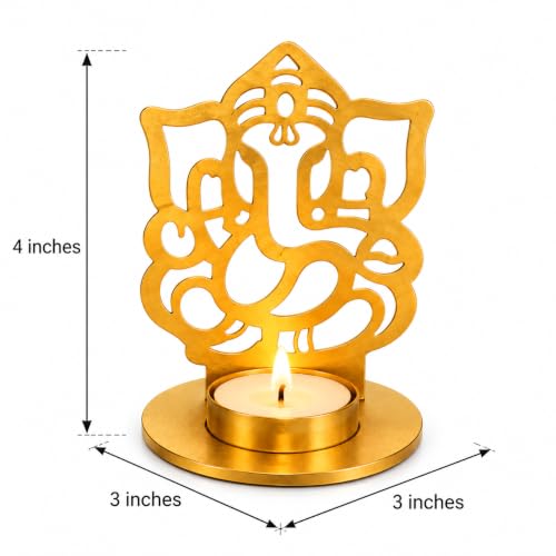 eCraftIndia Golden Lord Ganesha Shadow