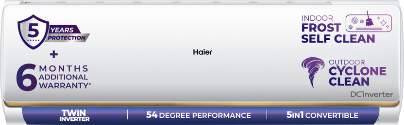 Haier 2026 Model 1.4 Ton 3 Star Split Twin Inverter AC (HSI48N-G3...more