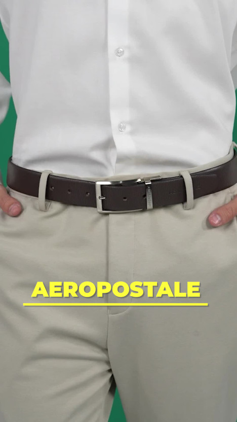 AEROPOSTALE Men Casual Brown Genuine Leather Reversible Belt - Image 2
