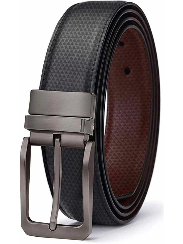 AEROPOSTALE Men Casual Brown Genuine Leather Reversible Belt - Image 7