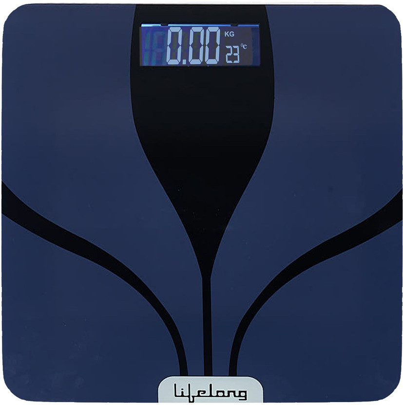 Lifelong Glass Weight Machine Weighing Scale (Blue)