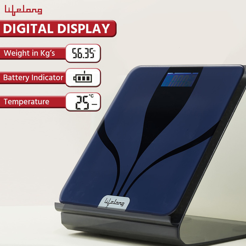 Lifelong Glass Weight Machine Weighing Scale (Blue) - Image 4