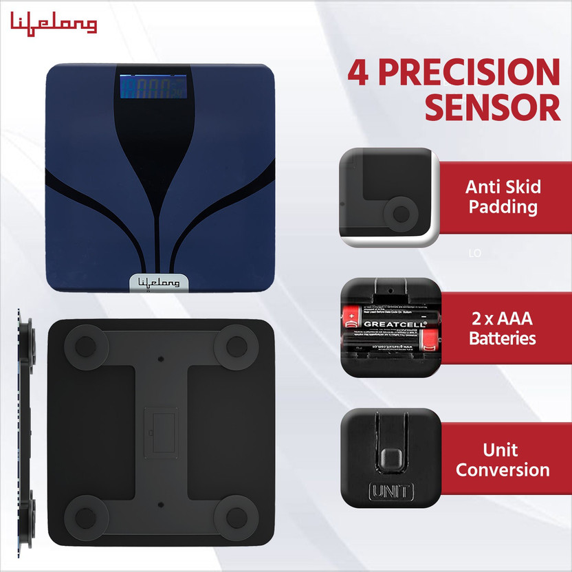 Lifelong Glass Weight Machine Weighing Scale (Blue) - Image 5