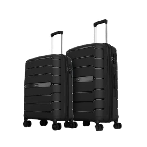 Aristocrat Liberty Set of 2 (Cabin+Medium) Trolley Bags, Jet Black