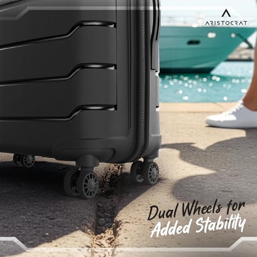 Aristocrat Liberty Set of 2 (Cabin+Medium) Trolley Bags, Jet Black - Image 5