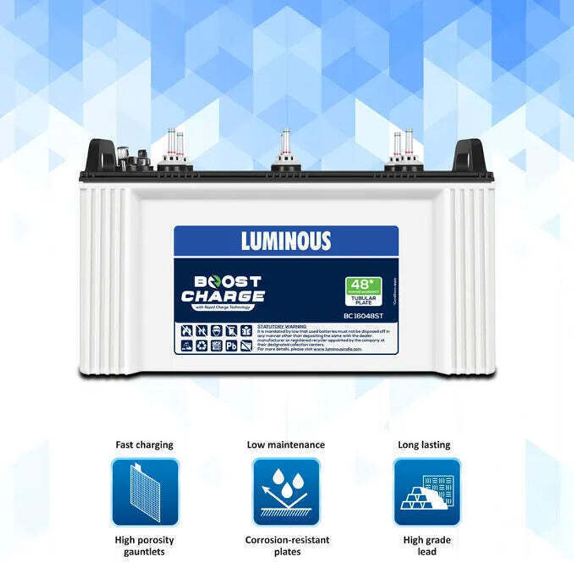 LUMINOUS 48 Months Warranty Tubular Inverter Battery (135 Ah, Boo - Image 2