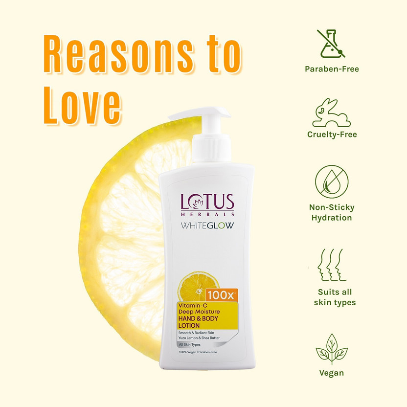 LOTUS HERBALS WhiteGlow Vitamin C Deep Moisture Hand & Body Lotio - Image 5