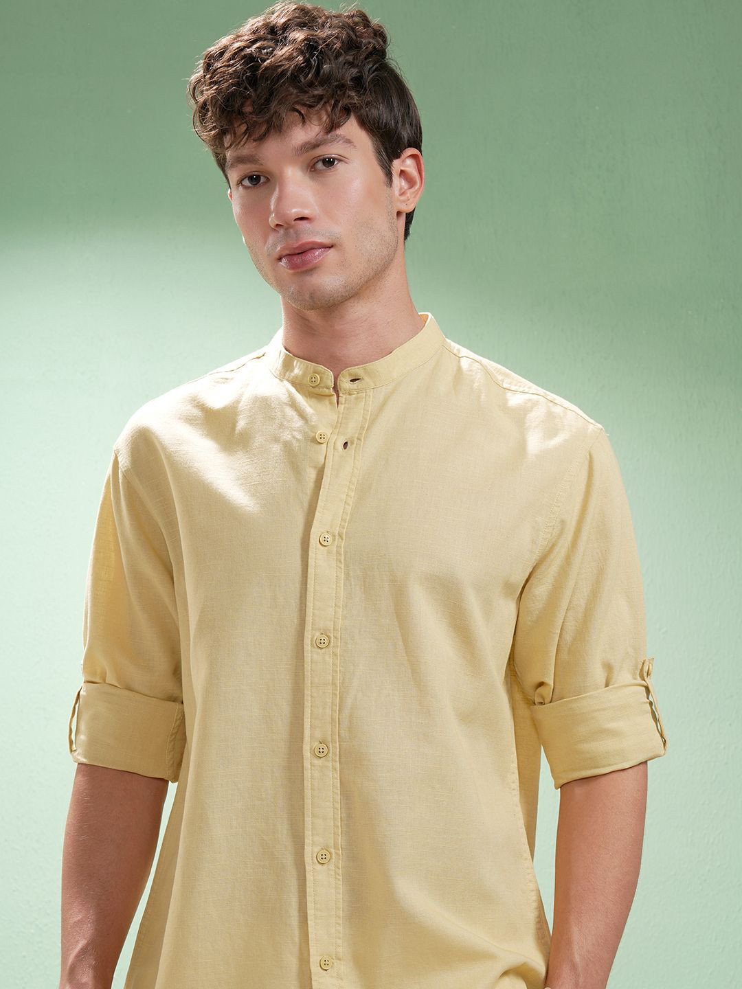 Highlander Men Cotton Linen Mandarin