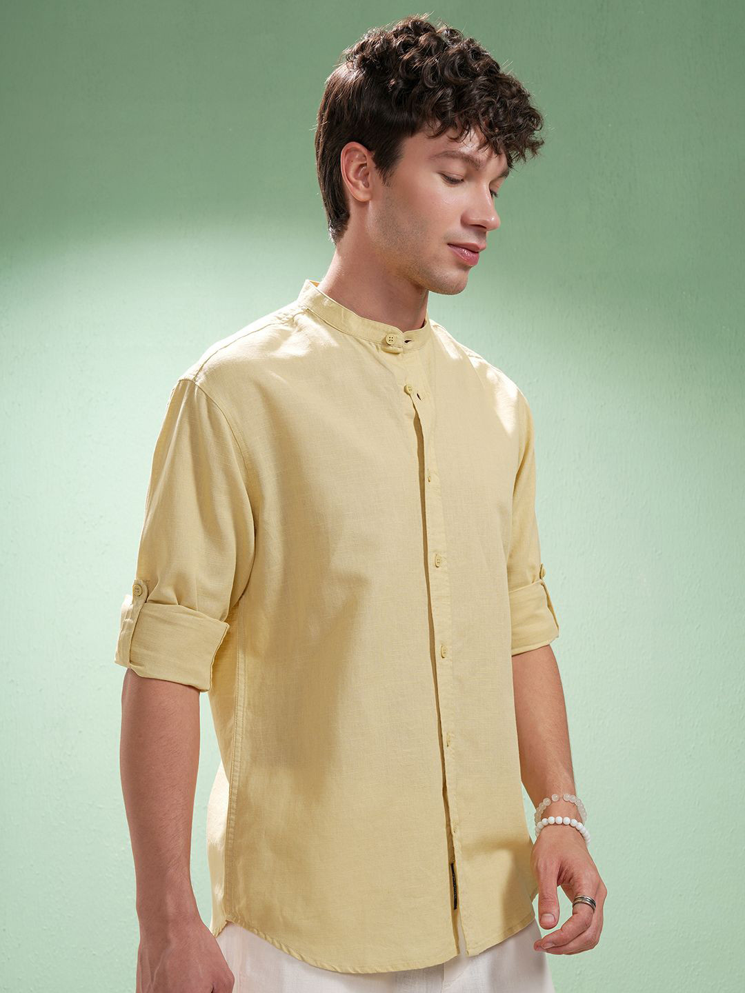 Highlander Men Cotton Linen Mandarin