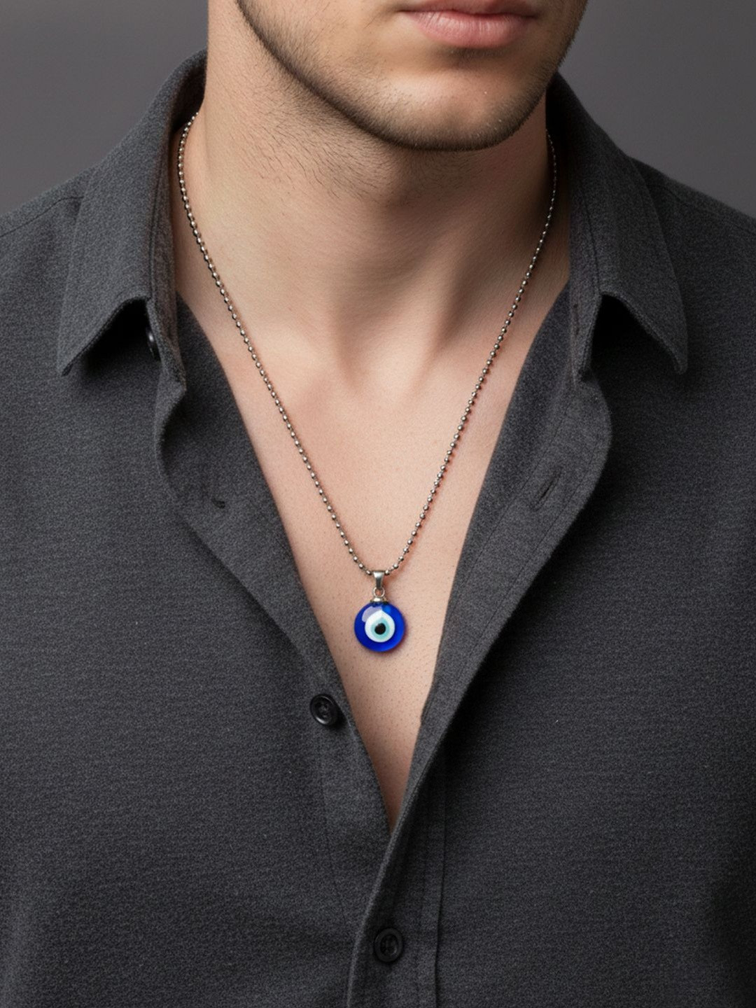 Anouk Unisex Stainless Steel Silver-Plated Pendants with Chains - Image 2