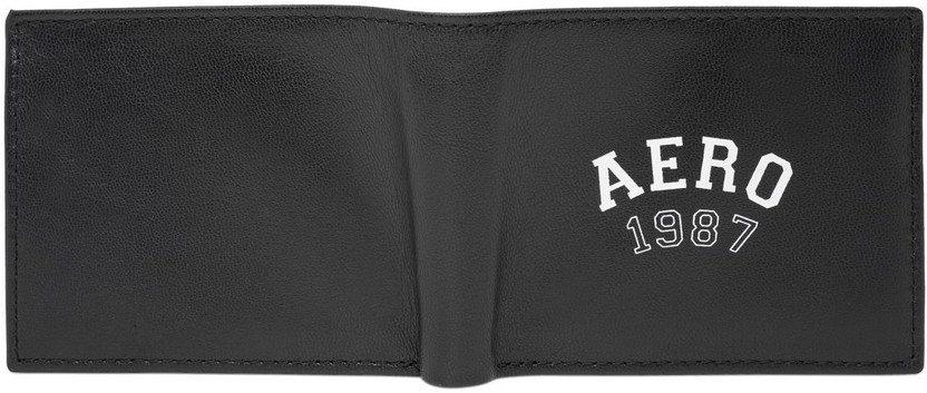 AEROPOSTALE Men Casual, Formal Black Genuine Leather Wallet (6 Ca - Image 3