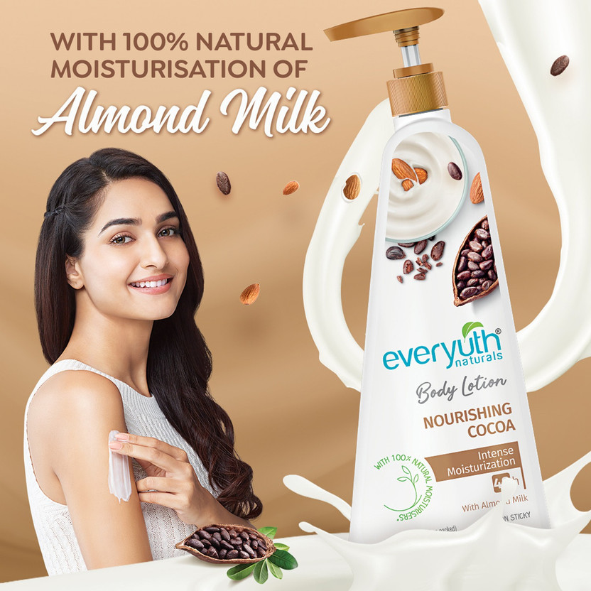 Everyuth Naturals Body Lotion Nourishing Cocoa 48 hr Moisturizati - Image 3