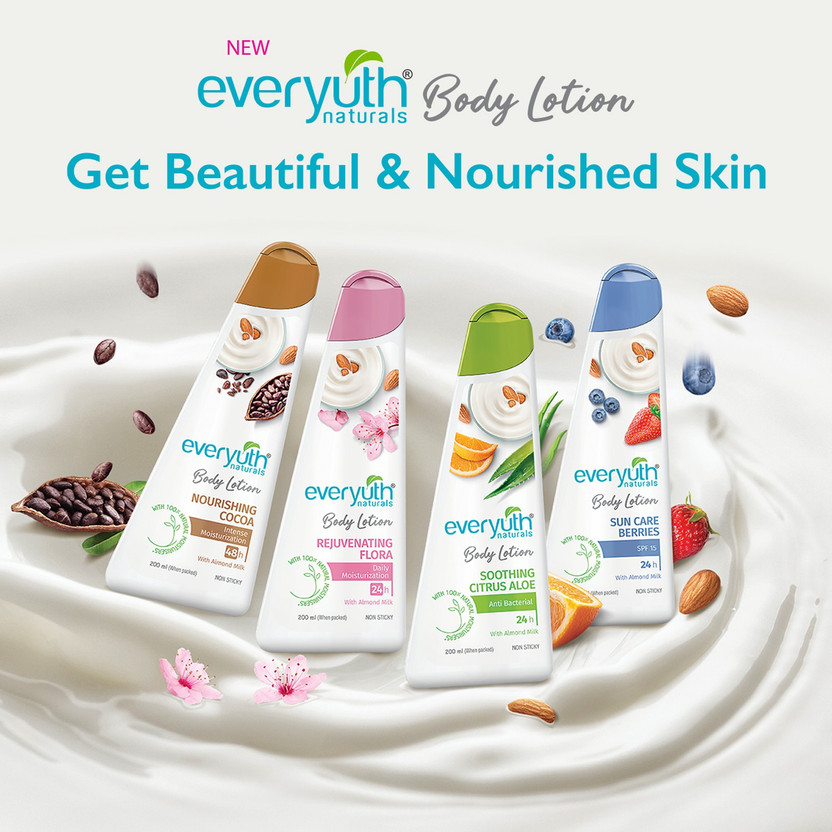 Everyuth Naturals Body Lotion Nourishing Cocoa 48 hr Moisturizati - Image 5