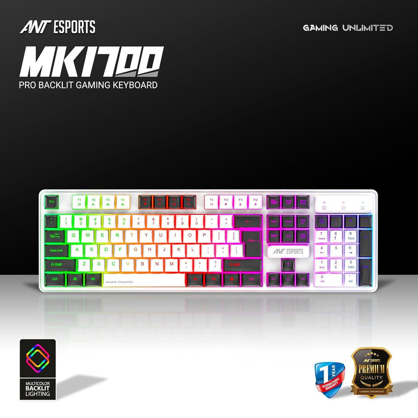Ant Esports MK1700 Membrane USB-A Connection, Quiet Keystrokes, 1 - Image 2