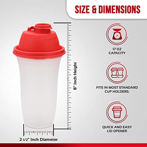 Signoraware Shake N Shake BPA Free Plastic Bottle (500ml | Red) - Image 5
