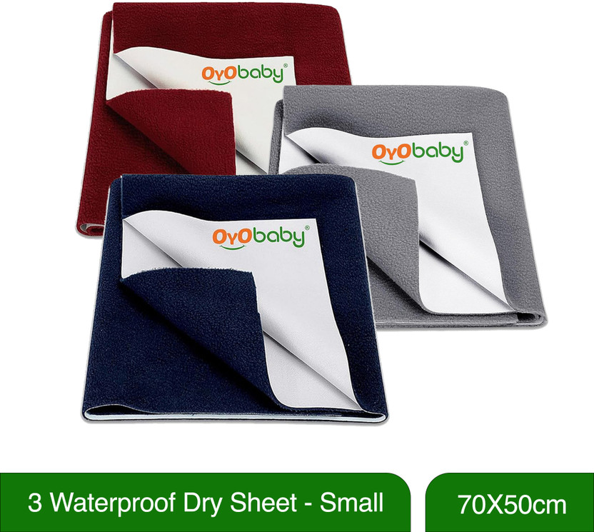 Oyo Baby Cotton Baby Bed Protecting Mat (Dark Blue, Grey, Maroon,