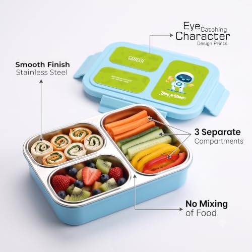 Ganesh Aurex 3 Compartment Lunch