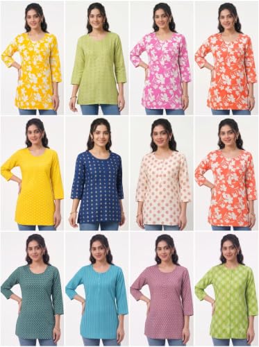 Purple Printed Short Kurti