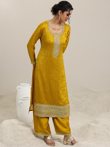 Libas Embellished Silk Blend A-Line