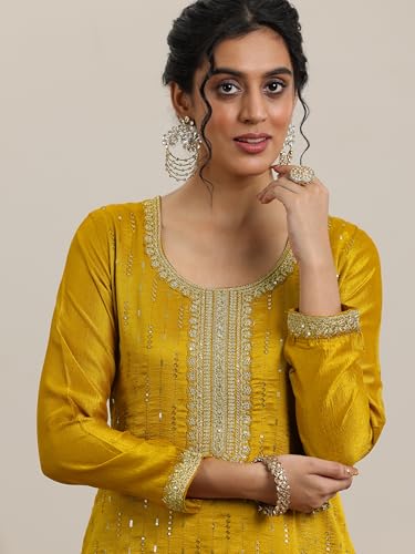 Libas Embellished Silk Blend A-Line