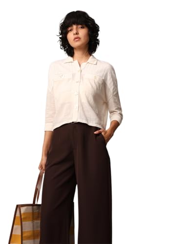 ONLY Women's Cotton Solid Regular Fit Shirt - Image 2