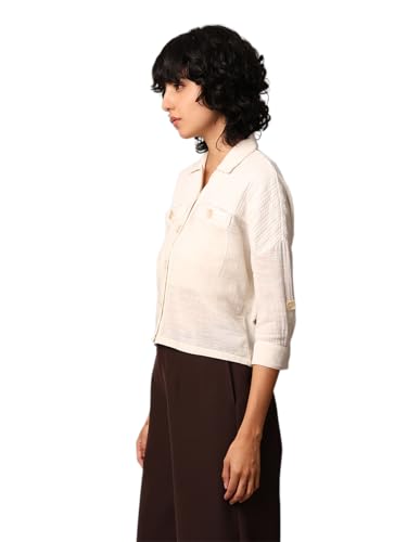 ONLY Women's Cotton Solid Regular Fit Shirt - Image 5