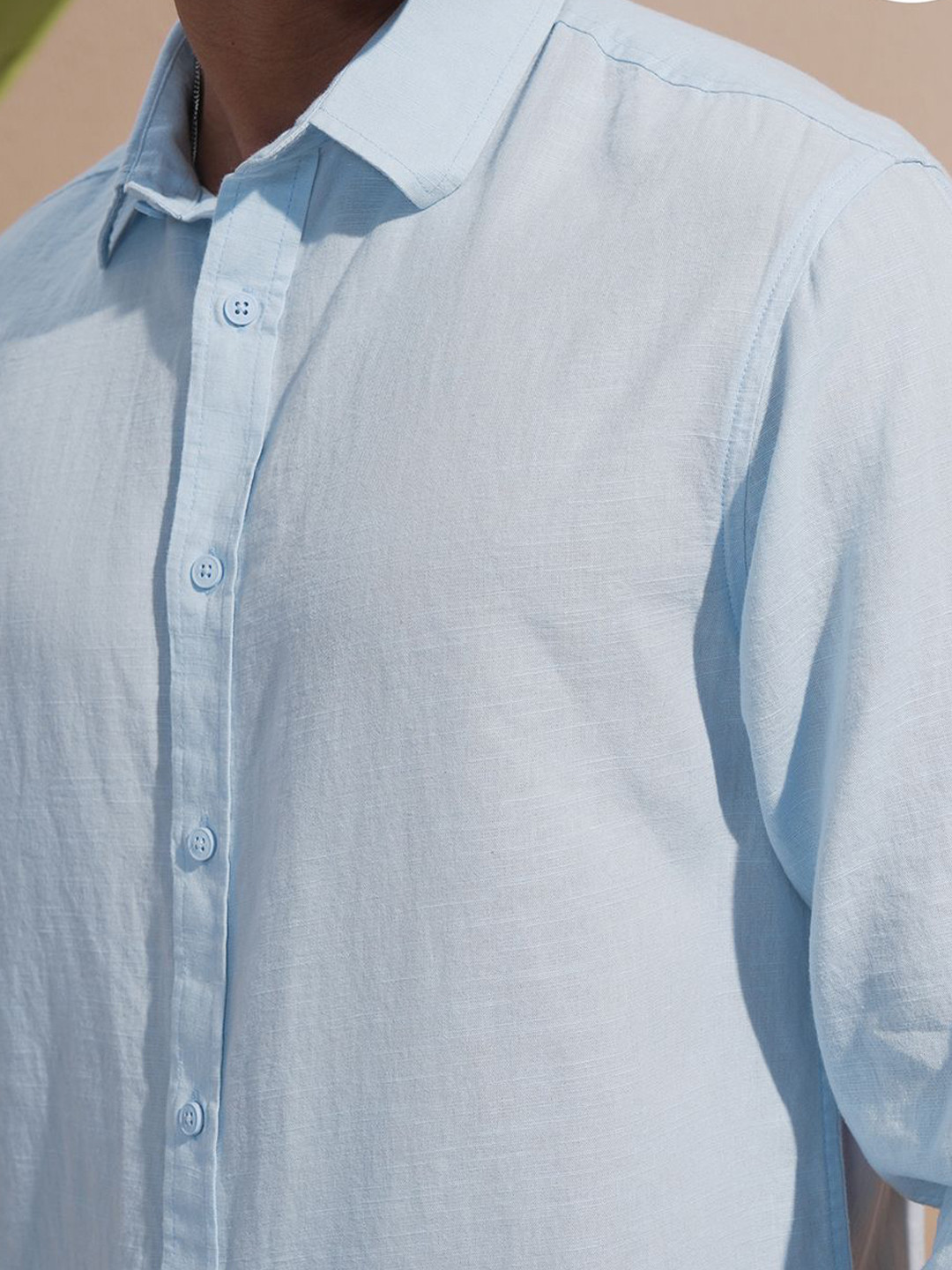 HIGHLANDER Cotton Linen Casual Relaxed Fit Shirt - Image 2