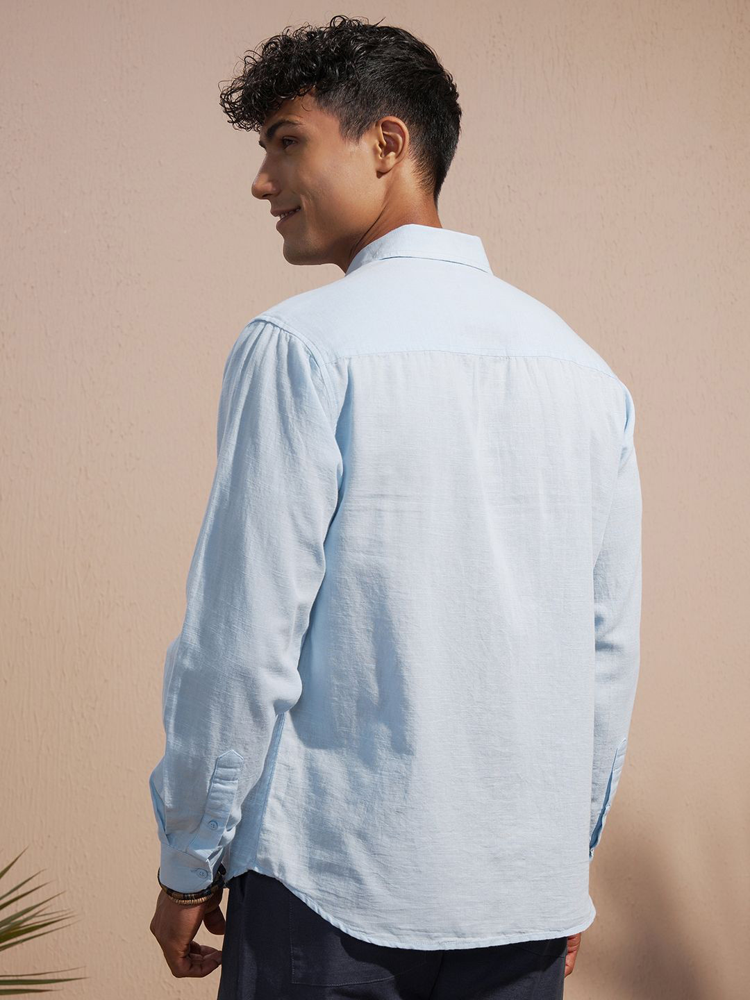 HIGHLANDER Cotton Linen Casual Relaxed Fit Shirt - Image 5