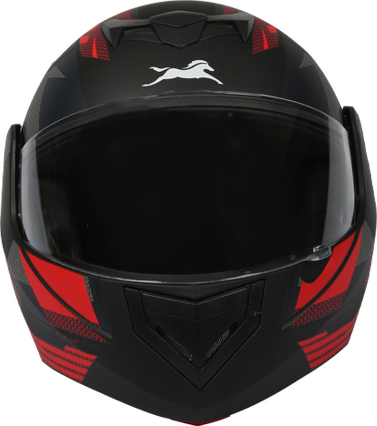 TVS X- Pod Primus Motorbike Helmet (Black Grey) - Image 4
