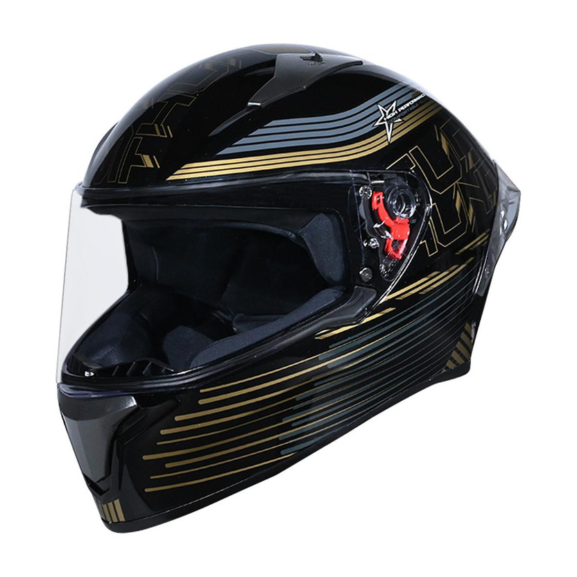 TVS X- Pod Primus Motorbike Helmet (Black Grey) - Image 5