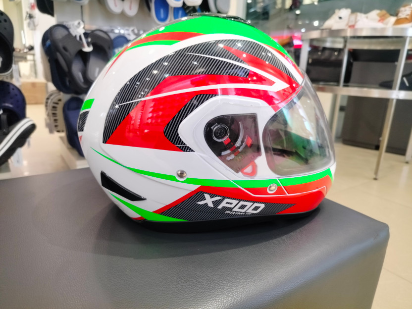TVS X- Pod Primus Motorbike Helmet (Black Grey) - Image 10