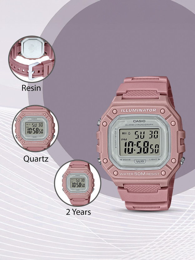 CASIO Youth Digital Watch - For Men & Women D256 (W-218HC-4AVDF) - Image 4