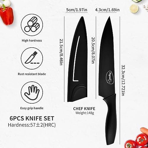 Pigeon by Stovekraft Edge Carbon Knife Set 6 Pcs (Black) - Image 4