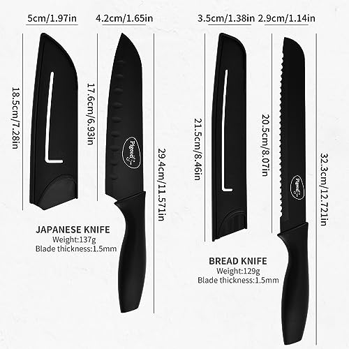 Pigeon by Stovekraft Edge Carbon Knife Set 6 Pcs (Black) - Image 6