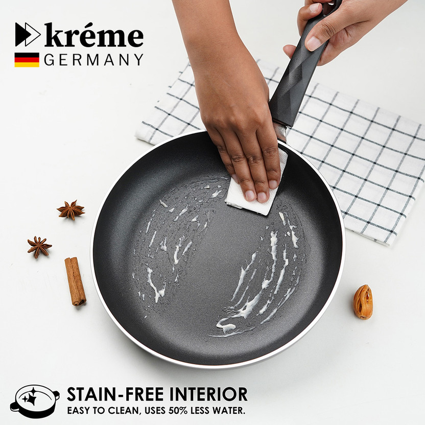 Kreme 5pcs Set Combo Non-Stick Coated Cookware Set (Aluminium, 7 - Image 5