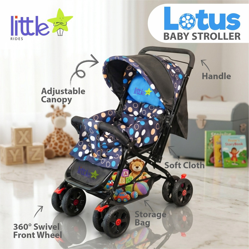 LITTLE RIDES Explorer Baby Stroller New Born/Kids, with Safety Be - Image 2