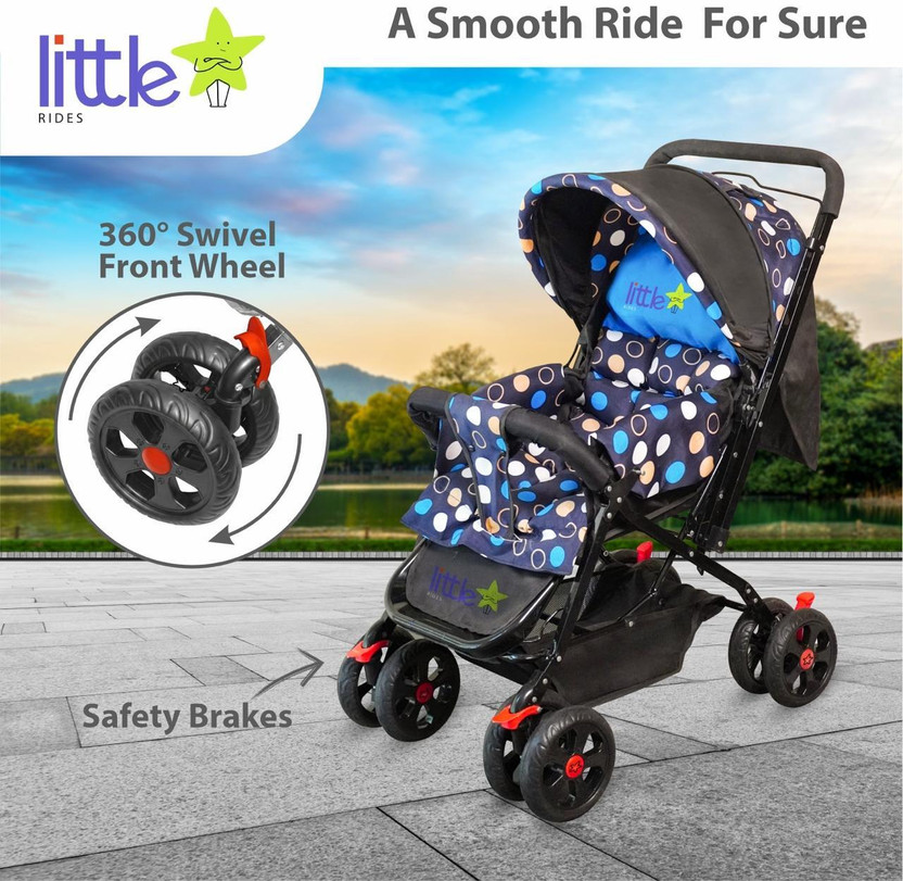 LITTLE RIDES Explorer Baby Stroller New Born/Kids, with Safety Be - Image 4