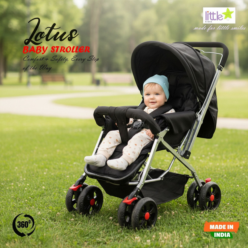 LITTLE RIDES Explorer Baby Stroller New Born/Kids, with Safety Be - Image 9