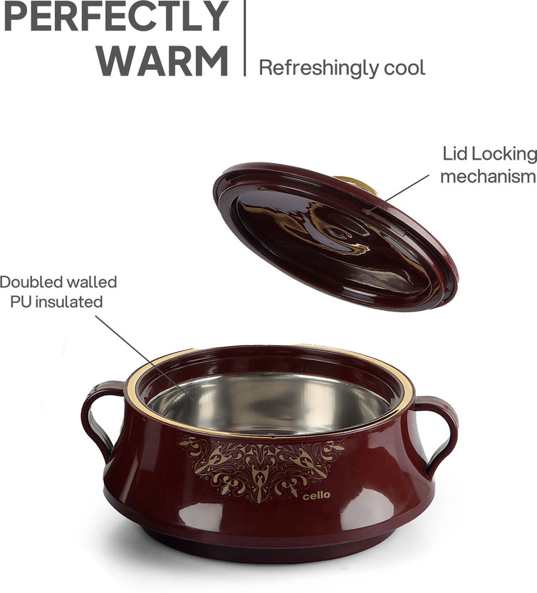 cello Midas Pack of 3 Thermoware Casserole Set (500 ml, 1000 ml, - Image 3