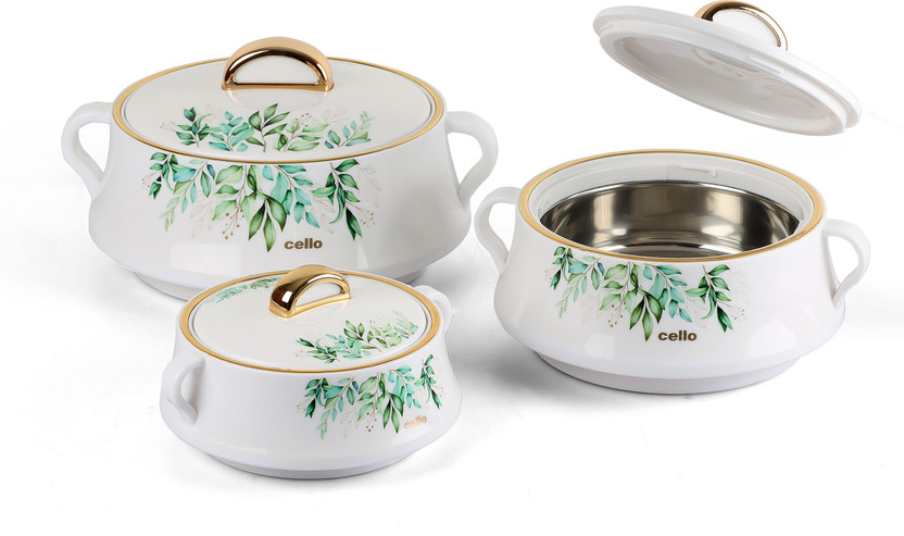 cello Midas Pack of 3 Thermoware Casserole Set (500 ml, 1000 ml, - Image 8