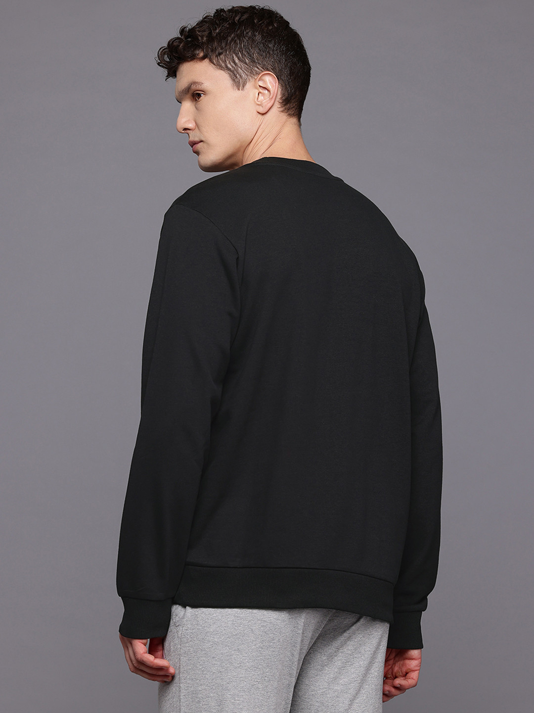 ADIDAS Brand Logo Detail Round Neck Sweatshirt - Image 4