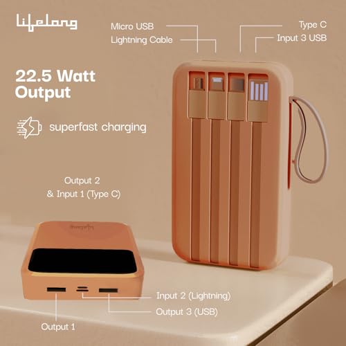 Lifelong Electronics 20000mAh 22.5W Fast