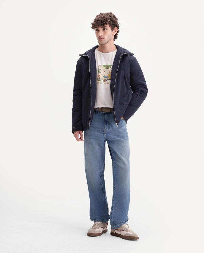 RARE RABBIT Men Relaxed Fit Mid Rise Blue Jeans - Image 2