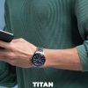 Titan Octane Multifunction Blue Dial Silver Stainless Steel Strap - Image 3