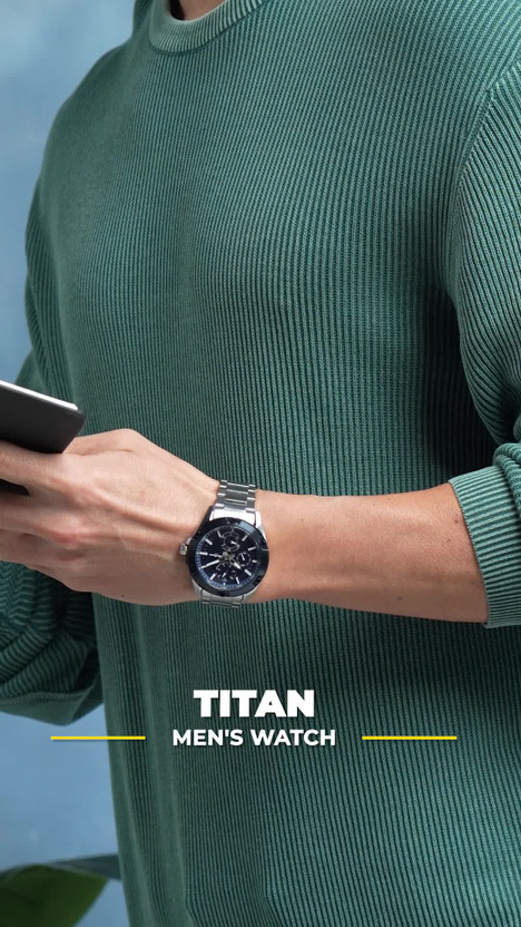 Titan Octane Multifunction Blue Dial Silver Stainless Steel Strap - Image 3