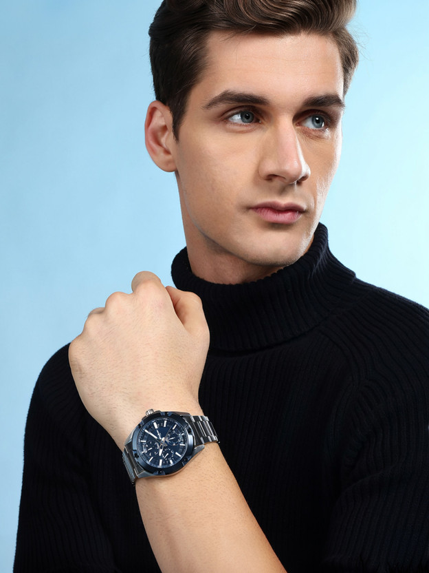 Titan Octane Multifunction Blue Dial Silver Stainless Steel Strap - Image 5