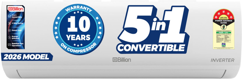 Billion 2026 Model 0.95 Ton 3 Star Split Inverter 5-in-1 Converti - Image 7