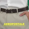 AEROPOSTALE Men Casual Brown Genuine Leather Reversible Belt - Image 3