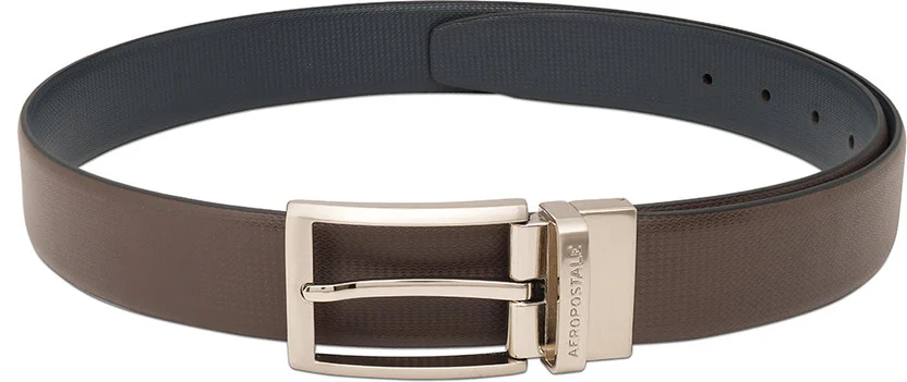 AEROPOSTALE Men Casual Brown Genuine Leather Reversible Belt - Image 4